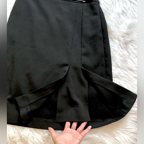 WHBM Black Skirt w/ Side Buckle and Front Slit - Picture 9 of 16